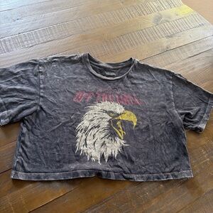 Vans Black Tee with Eagle Graphic and Yellow Beak